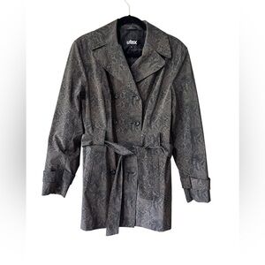 Vintage Utex Women's Brown Snake Print Trench Coat